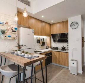 60平两室一厅小户型厨房吧台设计效果图-每日推荐