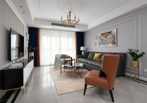 东山国际新城美式风格138平米三居室装修案例