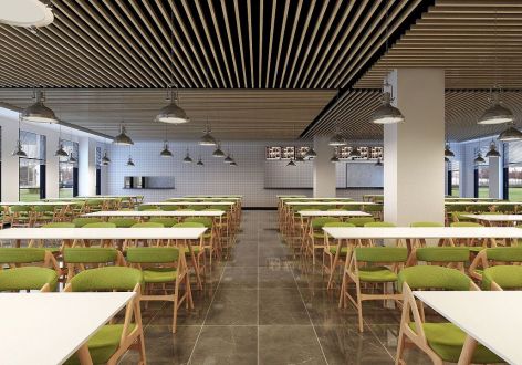 员工食堂300平米现代风格装修案例