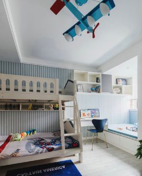 89平米两居室儿童房设计实景图片