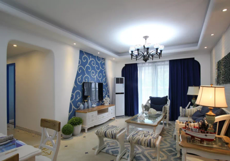 雅居乐锦城地中海风格140平米四室两厅装修案例