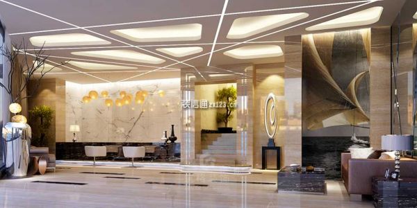 瑞思博雅精品酒店7200平现代风格装修案例