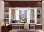 [北京东弘装饰]卧室有飘窗的这样设计，感觉赚到了！