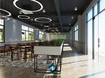 科技有限公司员工餐厅120平方米现代风格装修案例