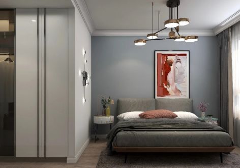 棕榈泉国际公寓112平米现代简约三居装修案例