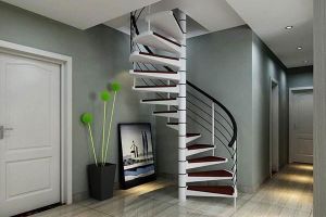 [西安九朝装饰]家居旋转楼梯设计 风格时尚节省空间