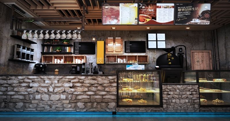 美式咖啡厅设计 美式咖啡厅效果图