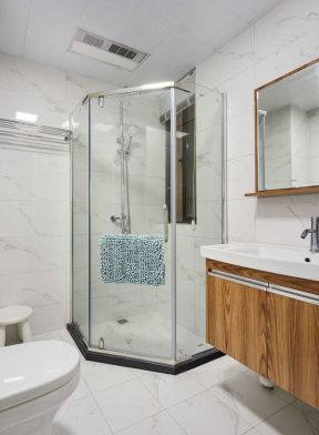 卫生间淋浴隔断效果图 卫生间淋浴房设计图