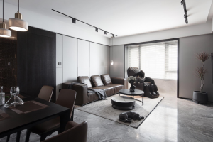 宝安紫韵现代风格130平米三居室装修案例