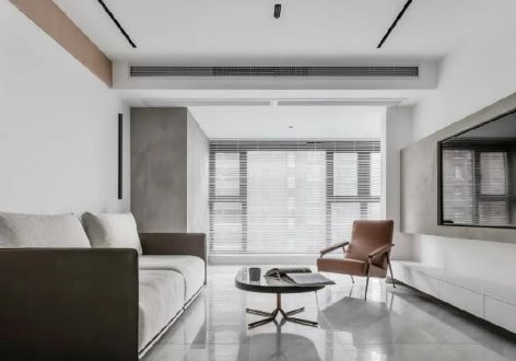 玉泉新城120平三居室现代简约风格装修案例