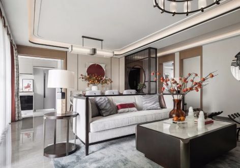 白沙东苑118㎡新中式三室两厅装修案例