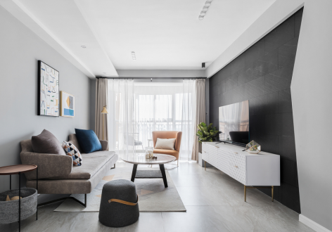 茉藜园102㎡二居室现代风格装修案例