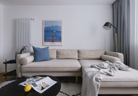 水悦澜岸北欧风格化76平米二居室装修案例