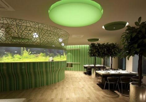 凯德龙之梦餐厅200平米简约风格装修案例