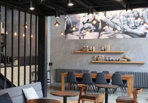 茶餐厅工业风格170平米装修案例