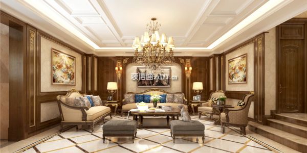 中海泊宫欧式风格380㎡设计方案