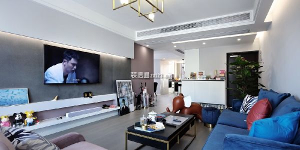 中交江锦湾136平米现代简约三居装修案例