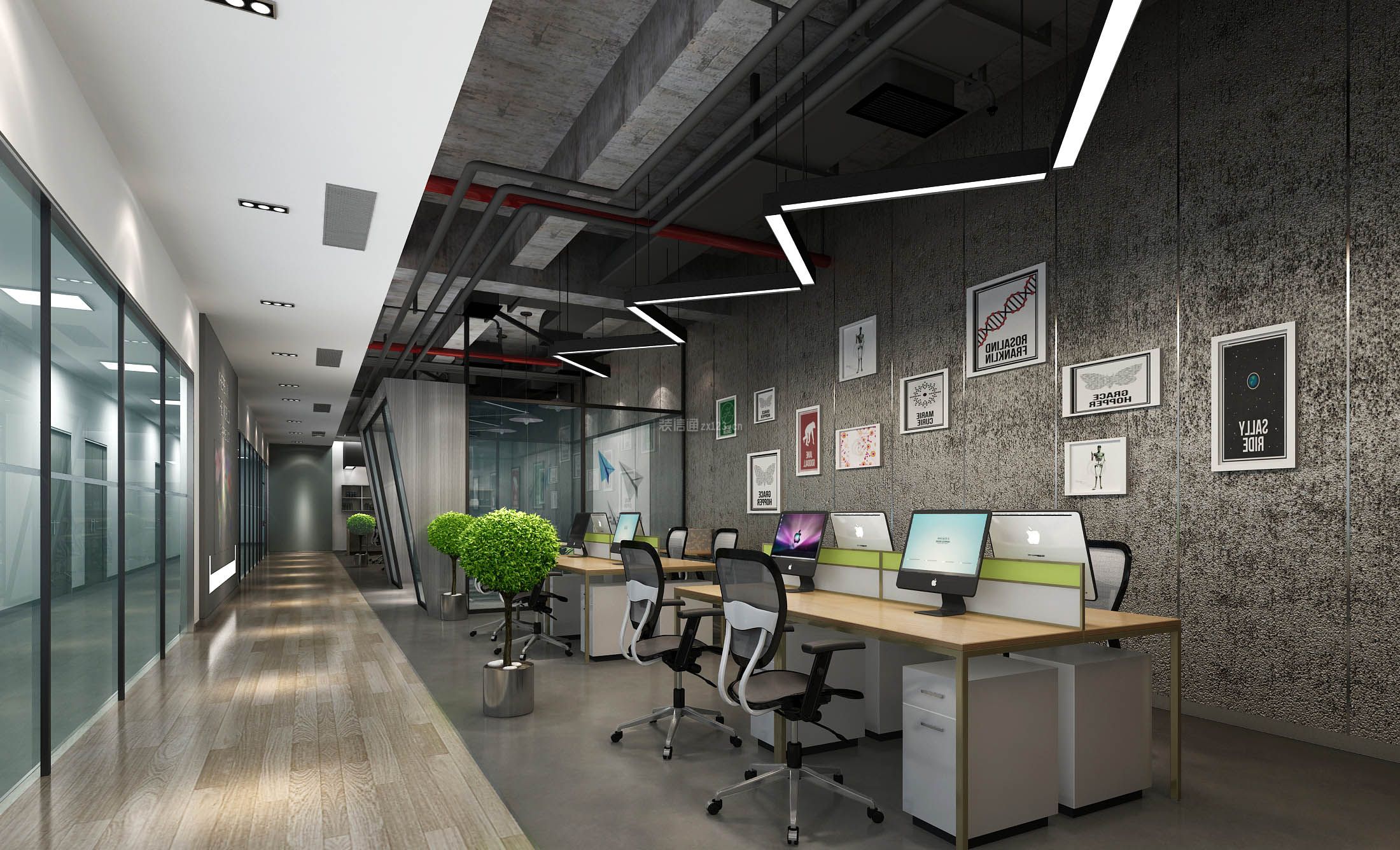 会议室装修吊顶效果图 会议室墙面布置