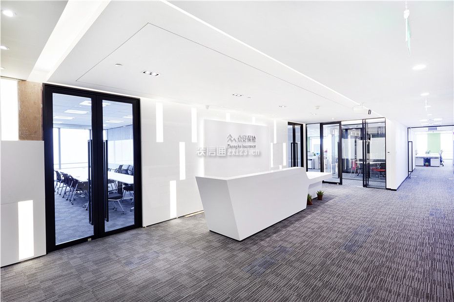 上海保险公司办公室现代风格1500平米装修效果图案例_上海图诺装饰