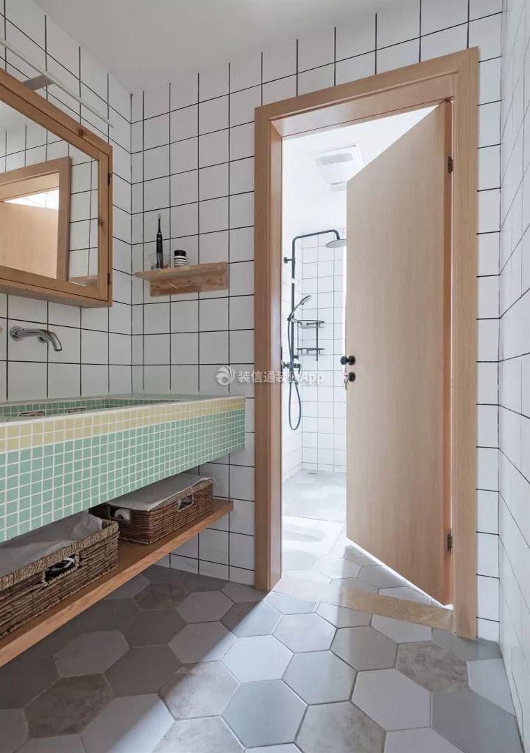 北欧风格两室洗手台装修装饰图片: