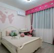 两室儿童房粉色壁纸装修设计图