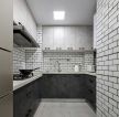 现代风格两室厨房墙面瓷砖装修效果图片