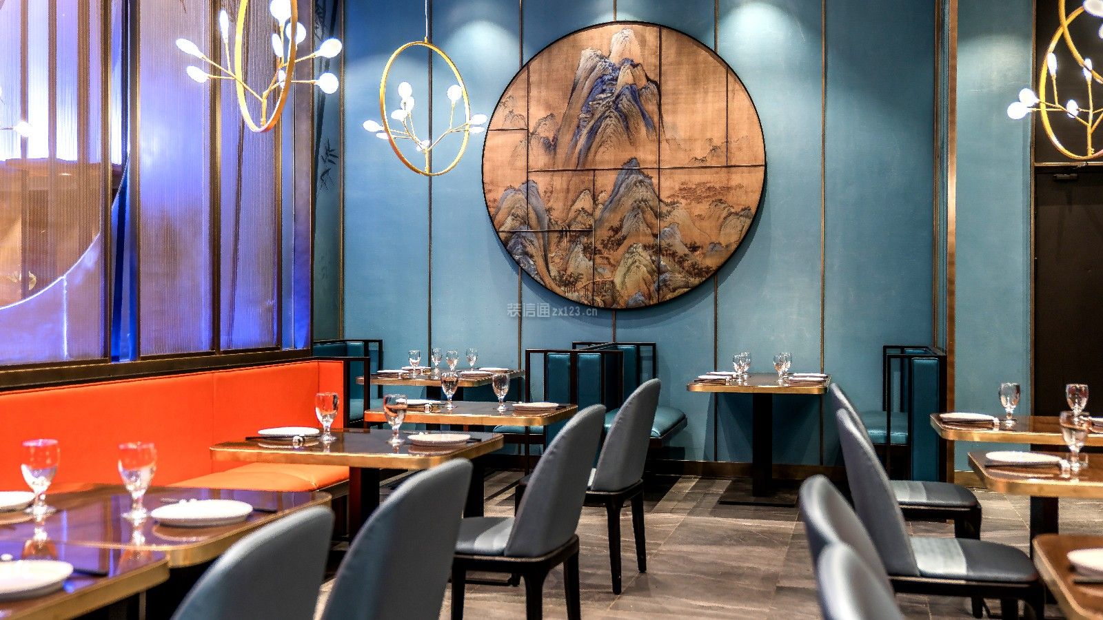 深圳苏式酒楼新中式风格660平米装修效果图案例_深圳饰界装饰装修设计