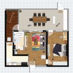 大华锦绣78平方米日式风格一居室装修案例