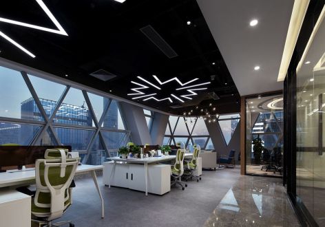 上海办公空间460平米时尚现代风格装修案例