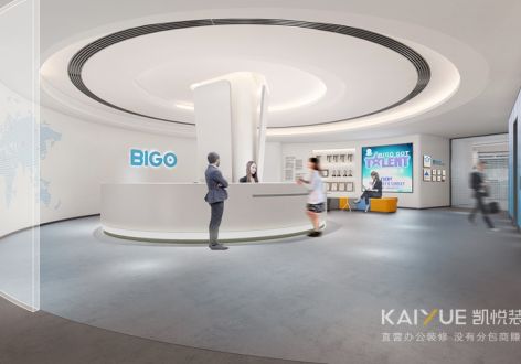bigo网络科技办公室1800㎡后现代风格装修案例