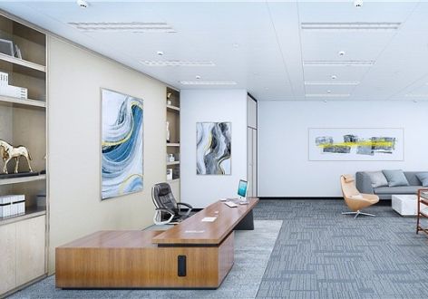 现代办公室500㎡简约风格装修案例