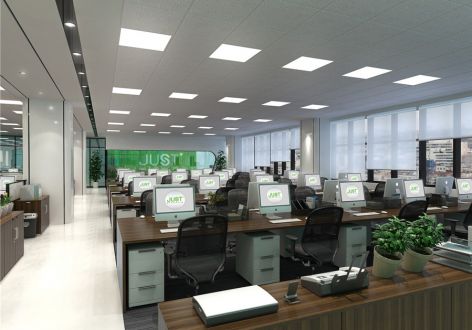 广州办公空间1500平米现代风格装修案例