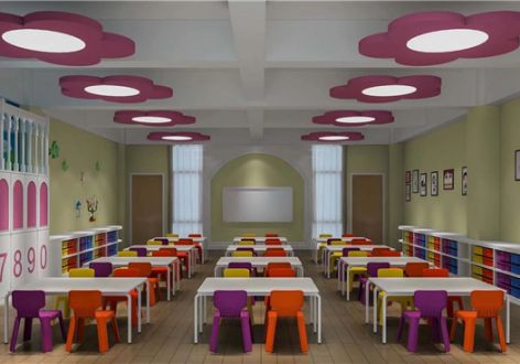 600平米早教中心简约温馨风格装修案例