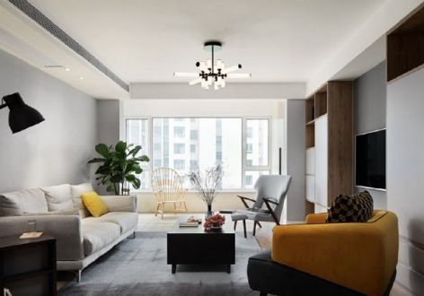 松茂·柏景湾现代风格95平米二居室装修设计案例