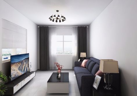 东关·乐尚林居简约风格90平米二居室装修设计案例