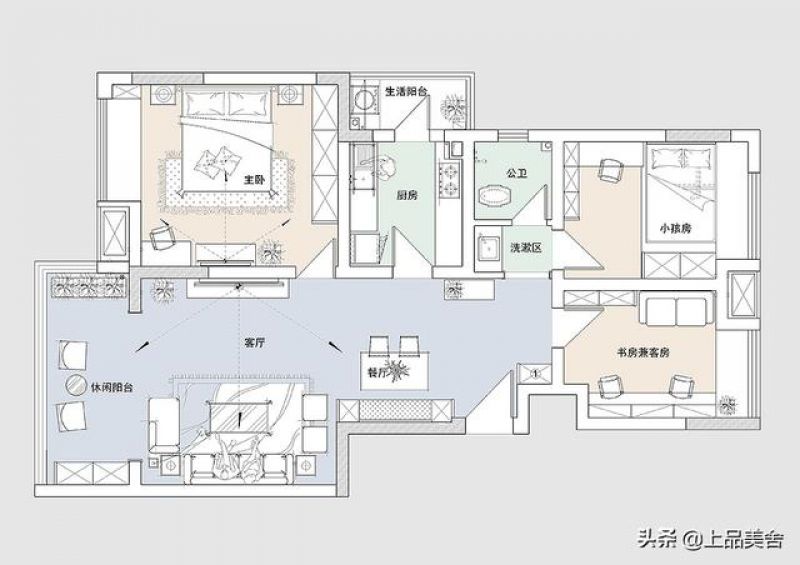 丽新嘉园100平米北欧风格三居室装修案例
