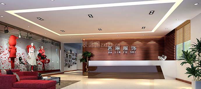 办公室前台装修 办公室前台背景墙
