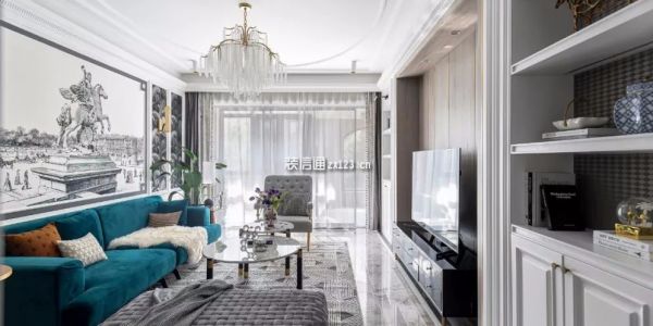 锦江印象美式经典风格135平米三居室装修案例