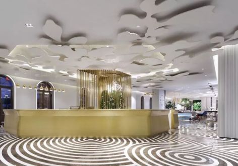 花园酒店现代风格890平米装修设计案例