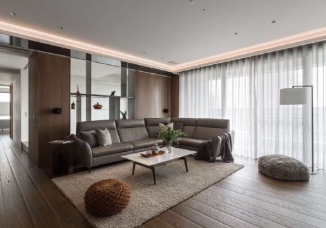 东恒国际98平米现代简约二居室装修案例