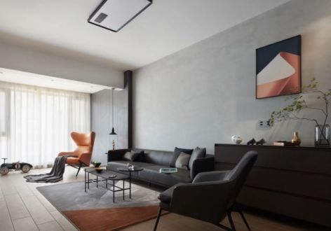 凤凰天誉现代风格108平米三居室装修设计案例