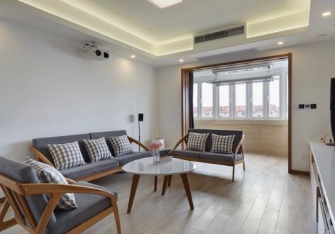 西锦国际120平三居室现代简约风格装修案例