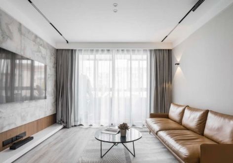中海新华府126平三居室现代简约风格装修案例