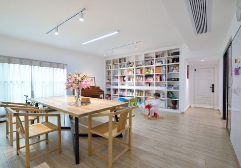 融达领寓97㎡三居室现代风格装修案例