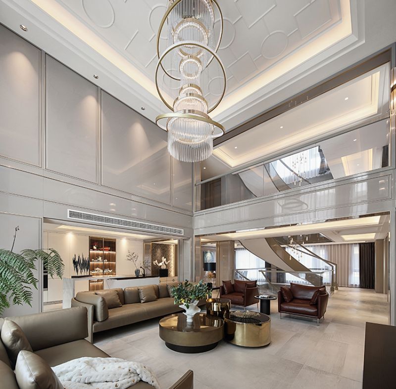 逸翠庄园400平米轻奢风格别墅装修案例