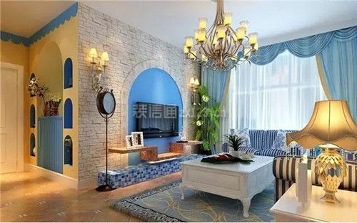 湘潭装修设计 湘潭美居乐地中海风格120平米设计方案  案例分享: 知音