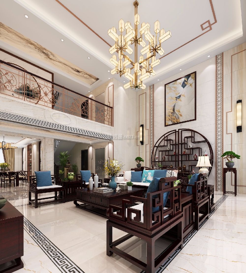 锦绣香江320平米中式别墅装修案例