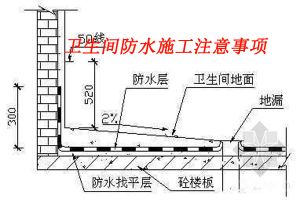 宝鸡装修施工流程之卫生间防水工程及设计中有哪些注意事项?