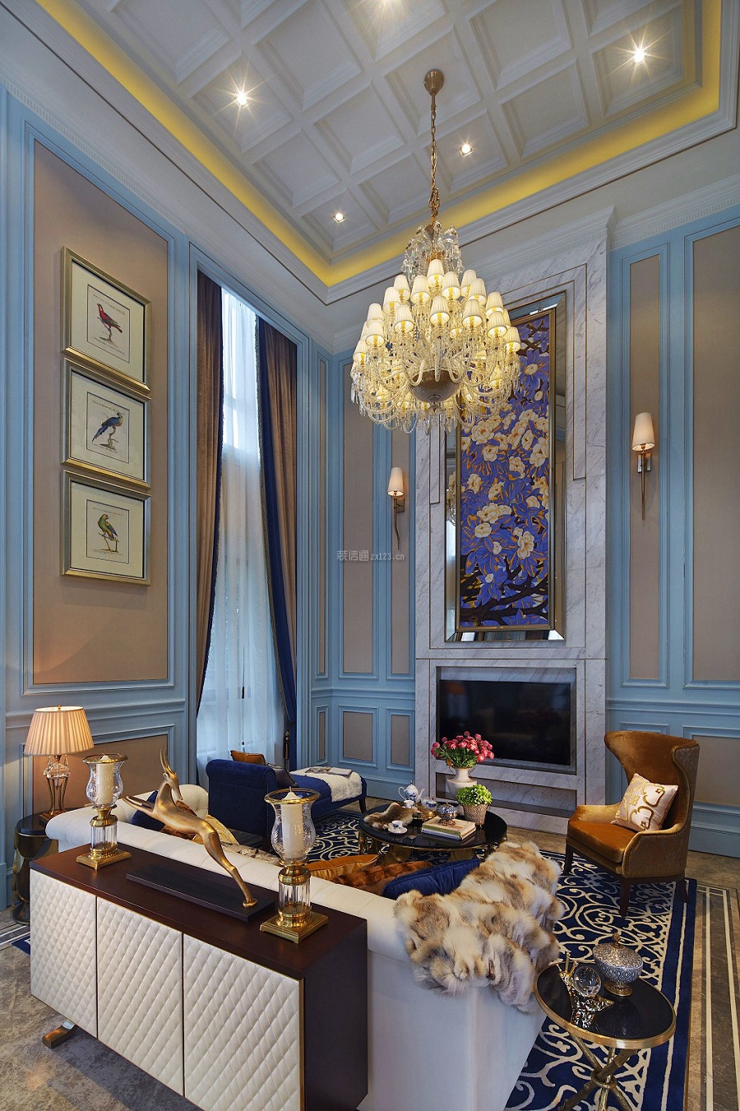 广州院子新古典风格300平米别墅装修案例