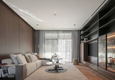 中梁·首府裘马悦现代风格133平米三居室设计案例